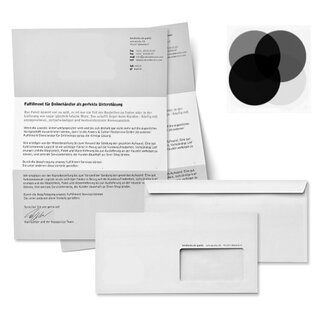 DIN Lang zwei Blatt A4, vier Seiten 1/1 farbig